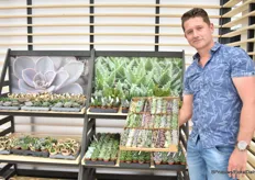 Jim Shoemaker with Queen Genetics' Succulents. The Succulents were also spotlighted. For this product the same story applies to the cutting and final product.